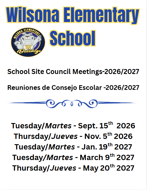 School Site Council(SSC) Meetings
